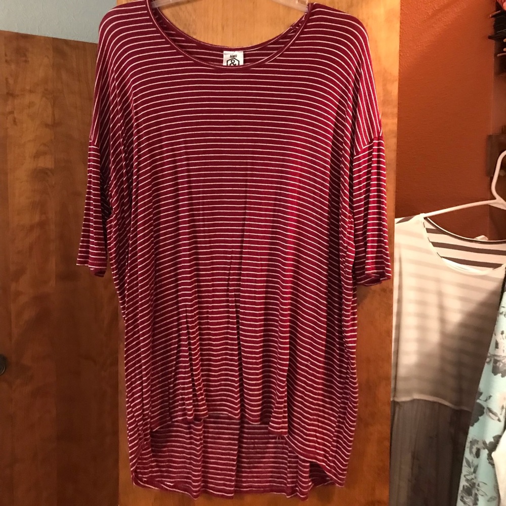 Red striped high lo